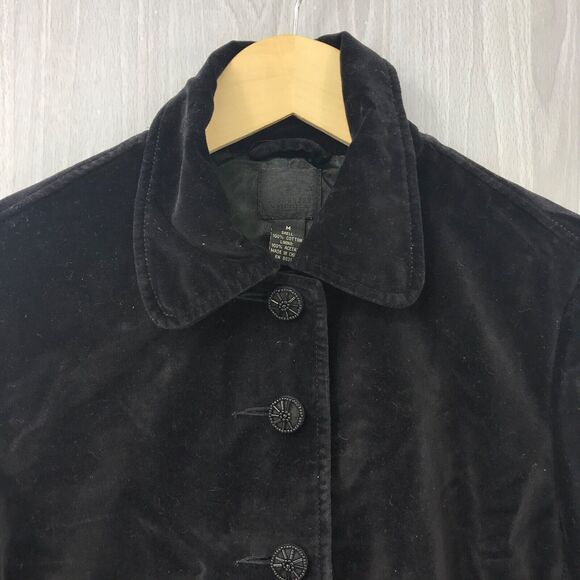 Lucky Brand Dungaree of America Black Velvet Jacket‎ Blazer Women's Medium - Picture 3 of 10